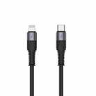 TOTUDESIGN BPD-005 Dyson Series USB-C / Type-C to 8 Pin PD Fast Silicone Data Cable for iPhone, iPad, Length: 1.2m(Gray) - 1