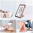 For Amazon Kindle Fire HD 10 / 10 Plus 2021 Cloth Texture Multi-folding Horizontal Flip PU Leather Shockproof Case with Holder(Rose Gold) - 4