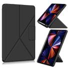 For iPad Pro 12.9 2022 / 2021 Multi-folding Horizontal Flip PU Leather Shockproof Tablet Case with Holder & Sleep / Wake-up Function(Black) - 1