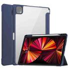 For iPad Pro 11 2022 / 2021 / 2020 / 2018 Three-folding Acrylic TPU + PU Leather Horizontal Flip Tablet Case with Holder & Pen Slot & Sleep / Wake-up Function(Blue) - 1