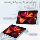 For iPad Pro 11 2022 / 2021 / 2020 / 2018 Three-folding Acrylic TPU + PU Leather Horizontal Flip Tablet Case with Holder & Pen Slot & Sleep / Wake-up Function(Sky Cloud Blue) - 3