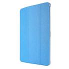 For iPad Pro 11 2022 / 2021 Silk Texture Three-fold Horizontal Flip Leather Tablet Case with Holder & Pen Slot(Sky Blue) - 2