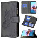 For Xiaomi Redmi Note 10 4G Flying Butterfly Embossing Pattern Zipper Horizontal Flip Leather Case with Holder & Card Slots & Wallet(Black) - 1