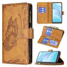 For Xiaomi Mi 10T Lite 5G Flying Butterfly Embossing Pattern Zipper Horizontal Flip Leather Case with Holder & Card Slots & Wallet(Brown) - 1