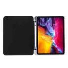 For iPad Pro 11 2022 / 2021 Three-folding Electric Pressed Skin Texture Horizontal Flip Shockproof Transparent TPU + PU Leather Tablet Case with Holder & Pen Slot & Sleep / Wake-up Function(Black) - 4