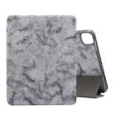 For iPad Pro 11 2022 / 2021 Marble Texture Horizontal Flip Leather Tablet Case with Three-folding Holder & Sleep / Wake-up Function(Black Grey) - 1