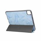 For iPad Pro 11 2022 / 2021 Marble Texture Horizontal Flip Leather Tablet Case with Three-folding Holder & Sleep / Wake-up Function(Blue) - 5