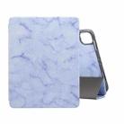 For iPad Pro 11 2022 / 2021 Marble Texture Horizontal Flip Leather Tablet Case with Three-folding Holder & Sleep / Wake-up Function(Purple) - 1