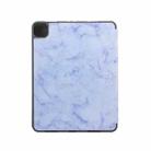 For iPad Pro 11 2022 / 2021 Marble Texture Horizontal Flip Leather Tablet Case with Three-folding Holder & Sleep / Wake-up Function(Purple) - 3