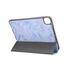 For iPad Pro 11 2022 / 2021 Marble Texture Horizontal Flip Leather Tablet Case with Three-folding Holder & Sleep / Wake-up Function(Purple) - 5