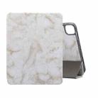 For iPad Pro 11 2022 / 2021 Marble Texture Horizontal Flip Leather Tablet Case with Three-folding Holder & Sleep / Wake-up Function(Grey) - 1