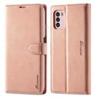 For Xiaomi Poco M3 / Redmi 9T / 9 Power Forwenw F1 Series Matte Strong Magnetism Horizontal Flip Leather Case with Holder & Card Slots & Wallet & Photo Frame(Rose Gold) - 1