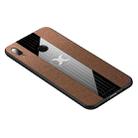 For Huawei Enjoy 9 Plus XINLI Stitching Cloth Textue Shockproof TPU Protective Case(Brown) - 1