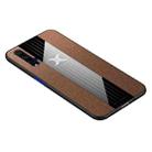 For Huawei Honor 20 XINLI Stitching Cloth Textue Shockproof TPU Protective Case(Brown) - 1