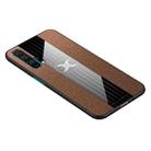 For Huawei Honor 20 Pro XINLI Stitching Cloth Textue Shockproof TPU Protective Case(Brown) - 1