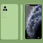 For vivo iQOO 7 Solid Color Imitation Liquid Silicone Straight Edge Dropproof Full Coverage Protective Case(Matcha Green) - 1