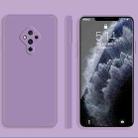 For vivo S5 Solid Color Imitation Liquid Silicone Straight Edge Dropproof Full Coverage Protective Case(Purple) - 1