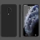 For vivo S6 Solid Color Imitation Liquid Silicone Straight Edge Dropproof Full Coverage Protective Case(Black) - 1