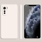 For vivo IQOO 5 Solid Color Imitation Liquid Silicone Straight Edge Dropproof Full Coverage Protective Case(White) - 1