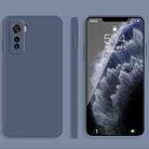 For vivo IQOO 5 Solid Color Imitation Liquid Silicone Straight Edge Dropproof Full Coverage Protective Case(Grey) - 1