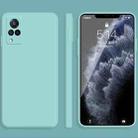 For vivo S9 Solid Color Imitation Liquid Silicone Straight Edge Dropproof Full Coverage Protective Case(Sky Blue) - 1
