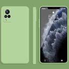 For vivo S9 Solid Color Imitation Liquid Silicone Straight Edge Dropproof Full Coverage Protective Case(Matcha Green) - 1