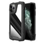 Stainless Steel Metal PC Back Cover + TPU Heavy Duty Armor Shockproof Case For iPhone 11 Pro Max(Mirror Black) - 1