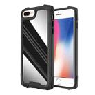 Stainless Steel Metal PC Back Cover + TPU Heavy Duty Armor Shockproof Case For iPhone 8 Plus / 7 Plus(Mirror Black) - 1