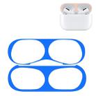 For Apple AirPods Pro Wireless Earphone Protective Case Metal Protective Sticker(Blue) - 1