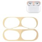 For Apple AirPods Pro Wireless Earphone Protective Case Metal Protective Sticker(Gold) - 1
