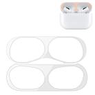 For Apple AirPods Pro Wireless Earphone Protective Case Metal Protective Sticker(Silver) - 1