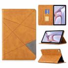 For Samsung Galaxy Tab A7 10.4 (2020) Rhombus Texture Horizontal Flip Magnetic Leather Case with Holder & Card Slots(Yellow) - 1