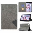 For Samsung Galaxy Tab A7 10.4 (2020) Rhombus Texture Horizontal Flip Magnetic Leather Case with Holder & Card Slots(Gray) - 1