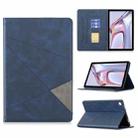 For Samsung Galaxy Tab A7 10.4 (2020) Rhombus Texture Horizontal Flip Magnetic Leather Case with Holder & Card Slots(Dark Blue) - 1