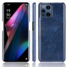 For OPPO Find X3 / X3 Pro Shockproof Litchi Texture PC + PU Case(Blue) - 1