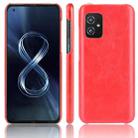 For Asus Zenfone 8 / ZS590KS Shockproof Litchi Texture PC + PU Case(Red) - 1