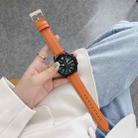 For Samsung Galaxy Watch 42mm Sewing Litchi Texture Leather Watch Band(Orange) - 1