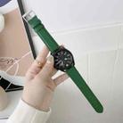 For Samsung Galaxy Watch 46mm Sewing Litchi Texture Leather Watch Band(Green) - 1