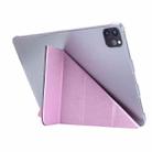 For iPad Pro 12.9 2022 / 2021 Silk Texture Horizontal Deformation Flip Leather Tablet Case with Holder(Pink) - 3