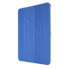 For iPad Pro 11 2022 / 2021 Silk Texture Horizontal Deformation Flip Leather Tablet Case with Holder(Blue) - 2