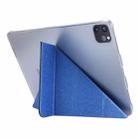 For iPad Pro 11 2022 / 2021 Silk Texture Horizontal Deformation Flip Leather Tablet Case with Holder(Blue) - 3