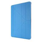 Silk Texture Horizontal Deformation Flip Leather Tablet Case with Holder For iPad Pro 11 2021(Light Blue) - 2