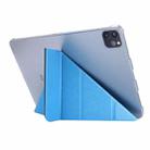 Silk Texture Horizontal Deformation Flip Leather Tablet Case with Holder For iPad Pro 11 2021(Light Blue) - 3
