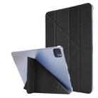 For iPad Pro 11 2022 / 2021 Silk Texture Horizontal Deformation Flip Leather Tablet Case with Holder(Black) - 1