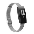 For Fitbit Ace 3 / Inspire 2 Double Insurance Buckle Milanese Watch Band(Silver) - 1