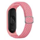 For Xiaomi Mi Band 6 / 5  / 4 / 3 Adjustable Nylon Braided Elasticity Watch Band(Pink) - 1