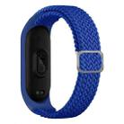 For Xiaomi Mi Band 6 / 5  / 4 / 3 Adjustable Nylon Braided Elasticity Watch Band(Blue) - 1
