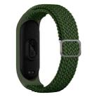 For Xiaomi Mi Band 6 / 5  / 4 / 3 Adjustable Nylon Braided Elasticity Watch Band(Green) - 1