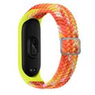 For Xiaomi Mi Band 6 / 5  / 4 / 3 Adjustable Nylon Braided Elasticity Watch Band(Colorful Orange) - 1