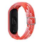 For Xiaomi Mi Band 6 / 5  / 4 / 3 Adjustable Nylon Braided Elasticity Watch Band(Colorful Red) - 1